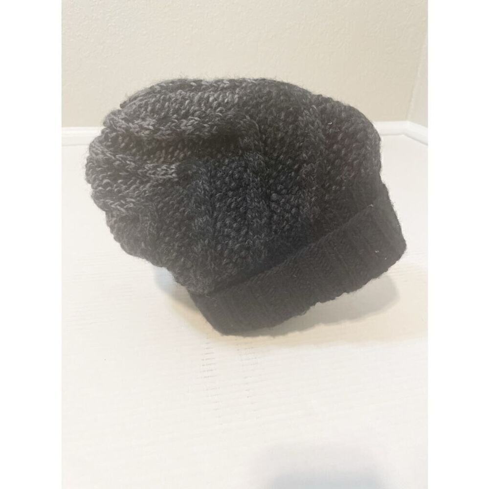 100% Wool Grey And Black Beanie Nirvana Design
